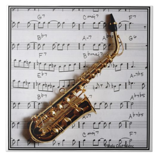 Saxophone Music  Tile Tegeltje (Voorkant)