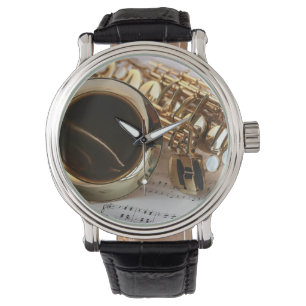 Saxophone Music Watch Horloge