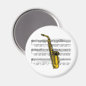 Saxophone musical 13 B Magneet (Voorkant / Achterkant)