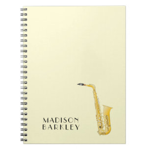 Saxophone Musician Band Teacher Notebook Notitieboek