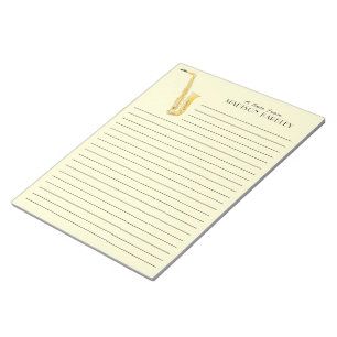 Saxophone Musician Band Teacher Notepad Notitieblok
