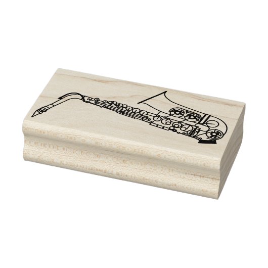 Saxophone Musician Band Teacher Rubber Stamp Rubberstempel (Stempel)