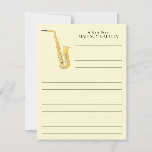 Saxophone Musicien Groupe Enseignant Carte de reme (Devant)