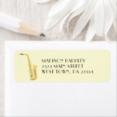 Saxophone Musicien Groupe Enseignant Étiquette (En situation)