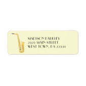 Saxophone Musicien Groupe Enseignant Étiquette (Devant)