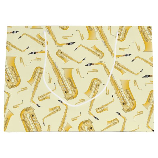 Saxophone Musicien Groupe enseignant Grand sac cad (Devant)