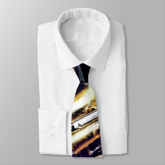 Saxophone on Wall Stropdas (Gebonden)