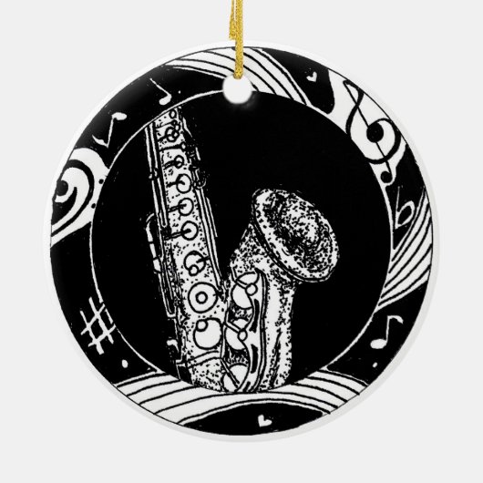 Saxophone Ornament (Achterkant)
