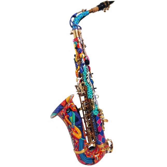 Saxophone Ornament, saxophone Holiday Tree Gift Fotobeeldje Ornament (Voorkant)