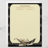 Saxophone & Piano Music Letterhead Briefhoofd (Voorkant / Achterkant)