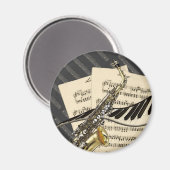 Saxophone & Piano Music Magneet (Voorkant / Achterkant)