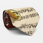 Saxophone & Piano Music Stropdas (Opgerold)