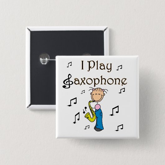 Saxophone Player Button (Voorkant /achterkant)