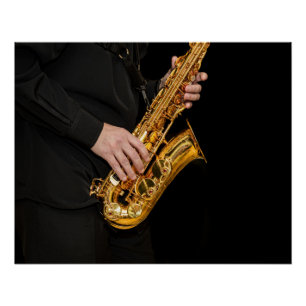 Saxophone Player geeft Saxophonist een jazz P Perfect Poster