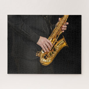 Saxophone Player geeft Saxophonist jazz af Legpuzzel