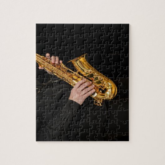 Saxophone Player geeft Saxophonist jazz af Legpuzzel (Verticaal)