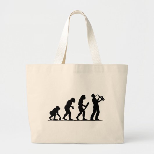 Saxophone Player Grote Tote Bag (Voorkant)