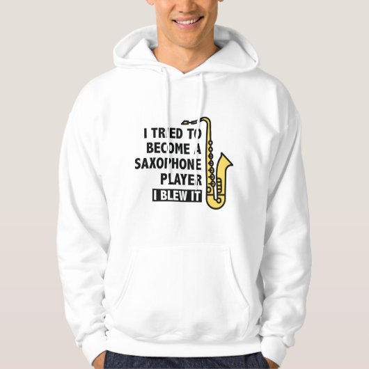 Saxophone Player Hoodie (Voorkant)
