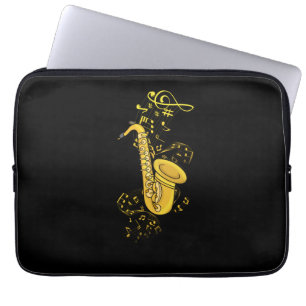 Saxophone Player Jazz Music Gift Mannen Big Band Laptop Sleeve