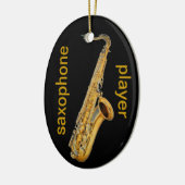 Saxophone Player Keramisch Ornament (Links)