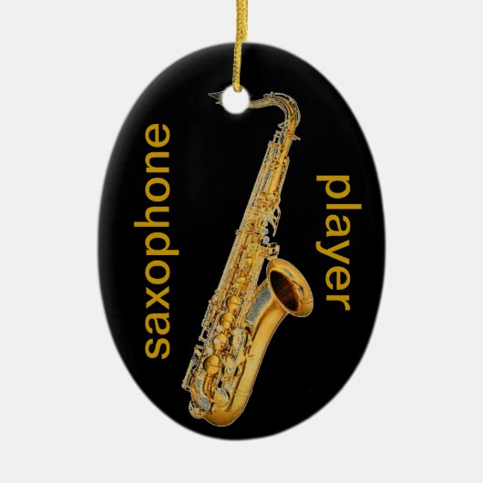 Saxophone Player Keramisch Ornament (Voorkant)