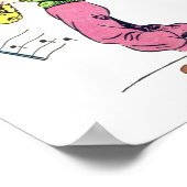 Saxophone Player Music citeert stripboekkunst Poster (Hoek)