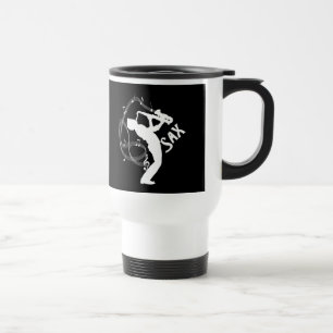 Saxophone Player Musical Notes Jazz Music Reisbeker