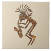 Saxophone Player Petroglyph Tegeltje (Voorkant)
