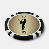 Saxophone Player Poker Chips (Enkel)