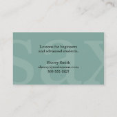 Saxophone Player Teacher Studio Musician Visitekaartje (Achterkant)