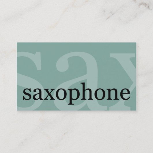 Saxophone Player Teacher Studio Musician Visitekaartje (Voorkant)