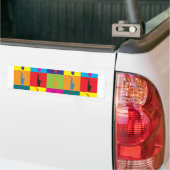 Saxophone Pop Art Bumpersticker (Op Truck)
