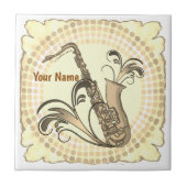 Saxophone Rhythm Tegeltje (Voorkant)