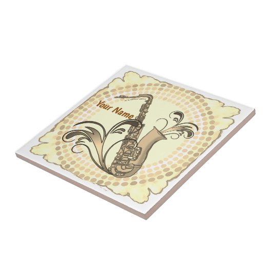 Saxophone Rhythm Tegeltje (Zijkant)