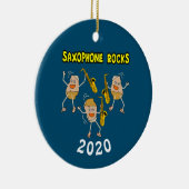 Saxophone Rocks Keramisch Ornament (Rechts)
