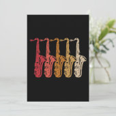 Saxophone Saxaphone Player Music Jazz Tenor Kaart (Staand voorkant)