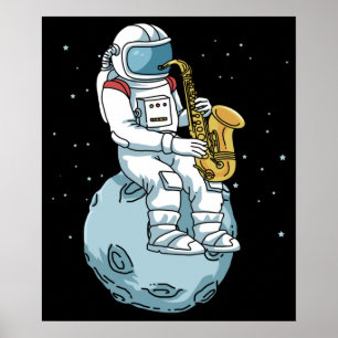 Saxophone Saxophonist Gifts Jazz Music Saxophone Poster