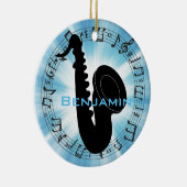 Saxophone Silhouette Design Ornament (Rechts)