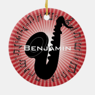 Saxophone Silhouette Design Ornement
