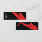 Saxophone - Skinny Mini Visitekaartje (Voorkant / Achterkant)