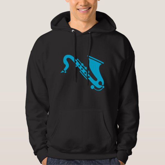 Saxophone - Sky Blue Hoodie (Voorkant)