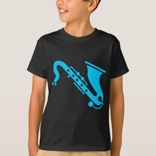 Saxophone - Sky Blue T-shirt (Voorkant)