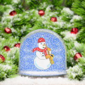 Saxophone Snowman Snow Globe (Noël)