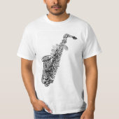 Saxophone t-shirt (Voorkant)