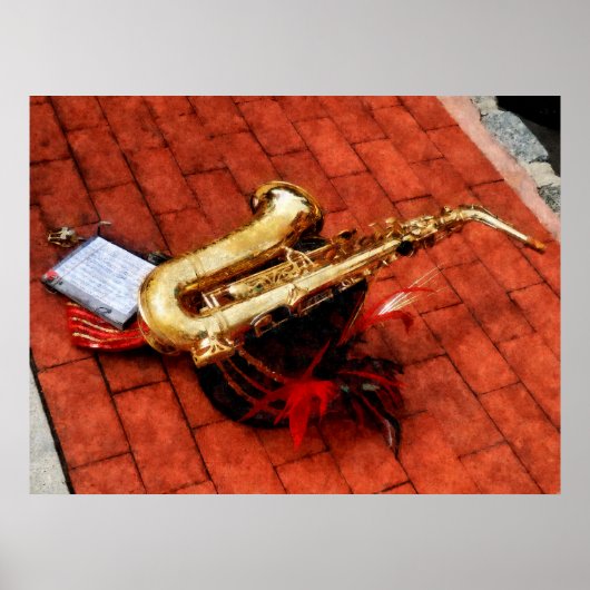 Saxophone voor de parade poster (Voorkant)