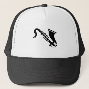 Saxophone - zwart trucker pet