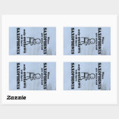 Saxophones Interdit Sticker Rectangulaire (Feuille)