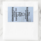 Saxophones Interdit Sticker Rectangulaire (Sac)