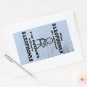 Saxophones Interdit Sticker Rectangulaire (Enveloppe)