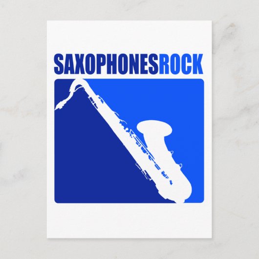 Saxophones Rock! Briefkaart (Voorkant)